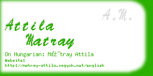 attila matray business card